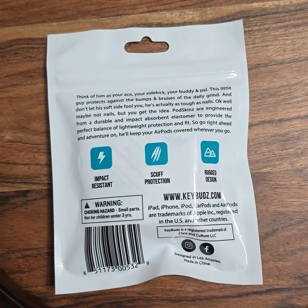 KeyBudz Podskinz Cover For Apple Airpods